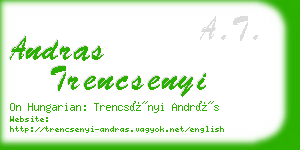 andras trencsenyi business card